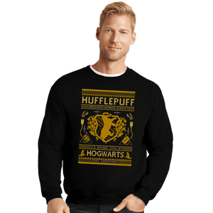Shirts Crewneck Sweater, Unisex / Small / Black Hufflepuff Sweater