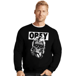Shirts Crewneck Sweater, Unisex / Small / Black They Obey