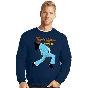 Daily_Deal_Shirts Crewneck Sweater, Unisex / Small / Navy Live At Queens '88