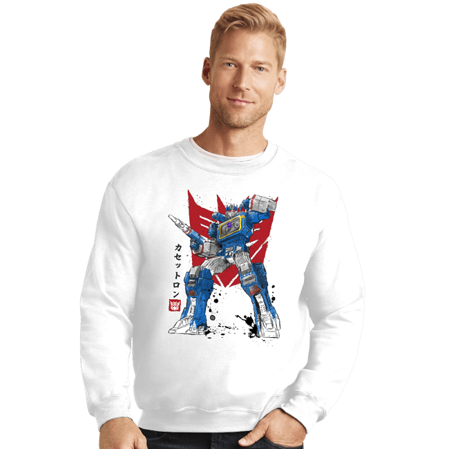 Daily_Deal_Shirts Crewneck Sweater, Unisex / Small / White Sound Sumi-e