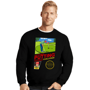 Shirts Crewneck Sweater, Unisex / Small / Black Lee Carvallo's Putting Challenge