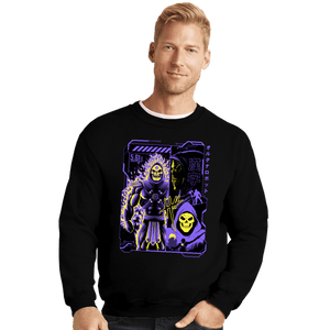 Daily_Deal_Shirts Crewneck Sweater, Unisex / Small / Black Emperor Skull Manga