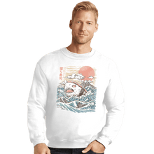 Load image into Gallery viewer, Shirts Crewneck Sweater, Unisex / Small / White Sharkiri Sushi

