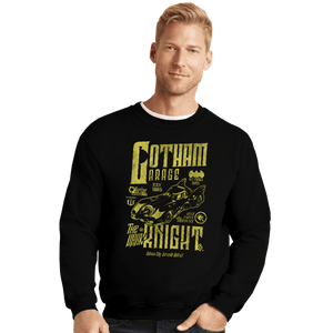 Daily_Deal_Shirts Crewneck Sweater, Unisex / Small / Black Gotham Garage