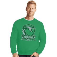 Load image into Gallery viewer, Shirts Crewneck Sweater, Unisex / Small / Irish Green Slytherin Serpents
