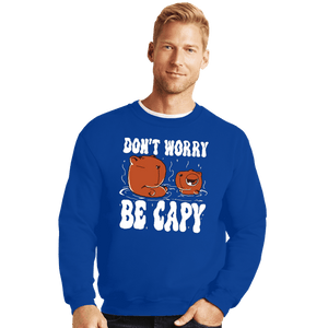 Shirts Crewneck Sweater, Unisex / Small / Royal Blue Be Capy