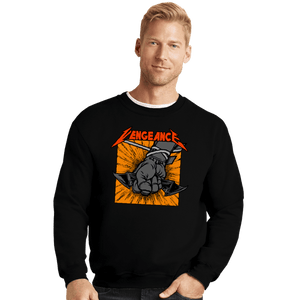 Daily_Deal_Shirts Crewneck Sweater, Unisex / Small / Black Bat Vengeance
