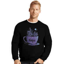 Load image into Gallery viewer, Shirts Crewneck Sweater, Unisex / Small / Black A Cup Of Magic
