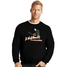 Load image into Gallery viewer, Daily_Deal_Shirts Crewneck Sweater, Unisex / Small / Black A Nightmare On Halloween

