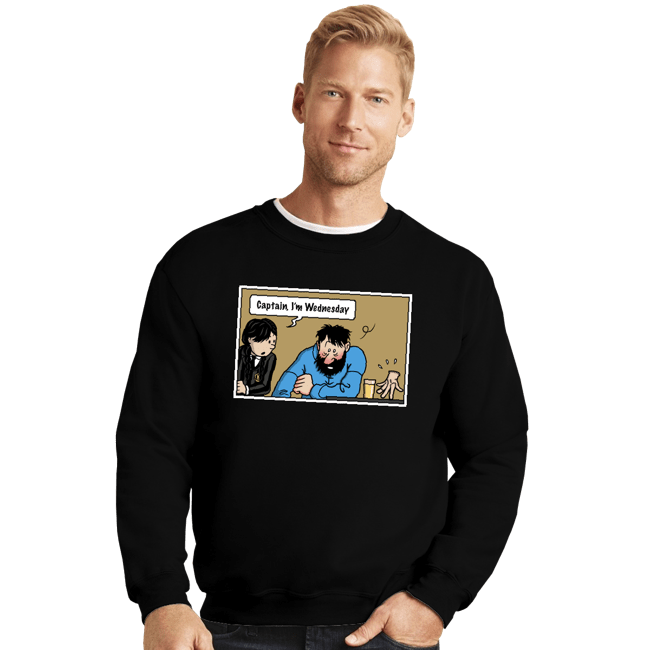 Secret_Shirts Crewneck Sweater, Unisex / Small / Black Wednesday Meme