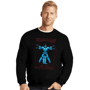 Daily_Deal_Shirts Crewneck Sweater, Unisex / Small / Black Vitruvian Bio Boost Armor