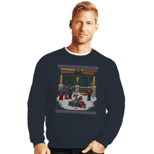 Daily_Deal_Shirts Crewneck Sweater, Unisex / Small / Dark Heather The Christmas Fight