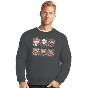 Shirts Crewneck Sweater, Unisex / Small / Charcoal Kawaii Killers