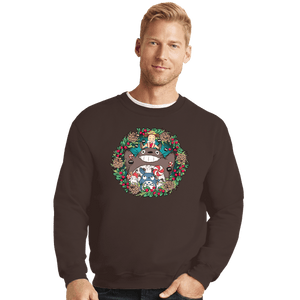Daily_Deal_Shirts Crewneck Sweater, Unisex / Small / Dark Chocolate Wondeful Time Of The Year