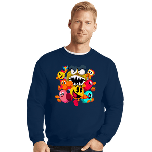 Secret_Shirts Crewneck Sweater, Unisex / Small / Navy Pac-Man World