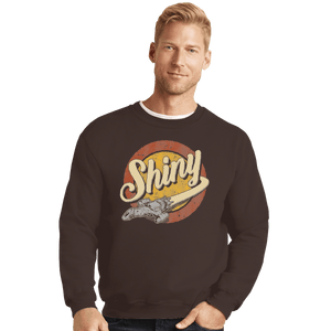 Shirts Crewneck Sweater, Unisex / Small / Dark Chocolate Shiny