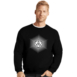 Shirts Crewneck Sweater, Unisex / Small / Black Shining Dice
