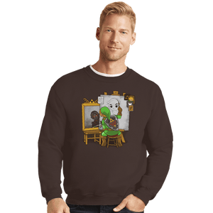 Shirts Crewneck Sweater, Unisex / Small / Dark Chocolate Heroic Self Portrait