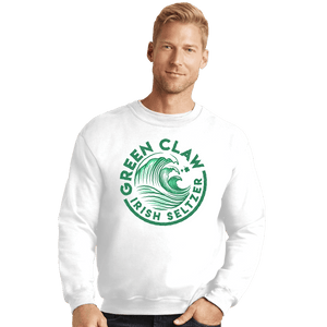 Secret_Shirts Crewneck Sweater, Unisex / Small / White Green Claw