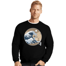 Load image into Gallery viewer, Shirts Crewneck Sweater, Unisex / Small / Black The Great Wave Of Republic City

