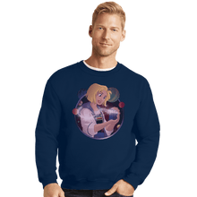 Load image into Gallery viewer, Shirts Crewneck Sweater, Unisex / Small / Navy Who&#39;s That Girl?
