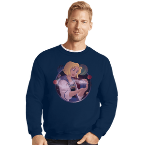 Shirts Crewneck Sweater, Unisex / Small / Navy Who's That Girl?