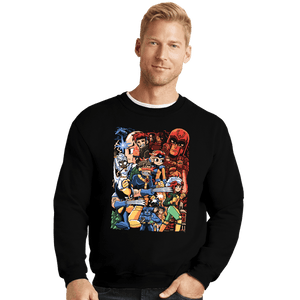 Daily_Deal_Shirts Crewneck Sweater, Unisex / Small / Black Mutant Pilgrim