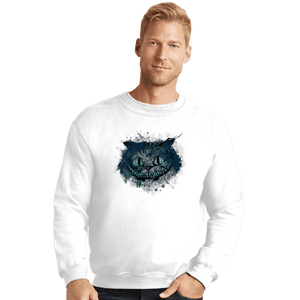 Shirts Crewneck Sweater, Unisex / Small / White Watercolor Smile