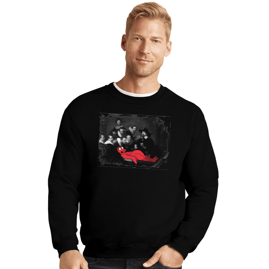 Shirts Crewneck Sweater, Unisex / Small / Black Anatomy Lesson