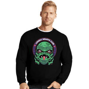 Daily_Deal_Shirts Crewneck Sweater, Unisex / Small / Black So Lonely