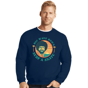 Shirts Crewneck Sweater, Unisex / Small / Navy Big Wave Bob