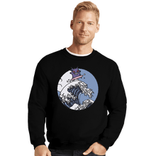 Load image into Gallery viewer, Shirts Crewneck Sweater, Unisex / Small / Black Surfing Gengar
