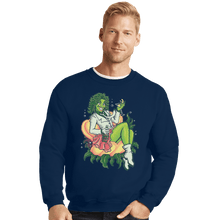 Load image into Gallery viewer, Shirts Crewneck Sweater, Unisex / Small / Navy Do You Love Me
