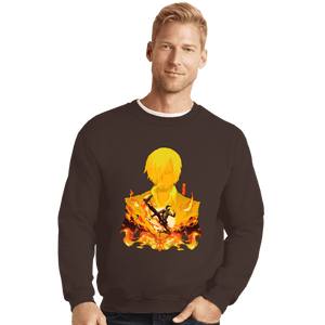 Shirts Crewneck Sweater, Unisex / Small / Dark Chocolate Sanji Shadow