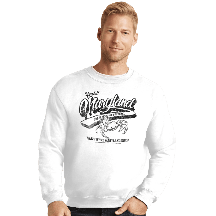 Shirts Crewneck Sweater, Unisex / Small / White Maryland