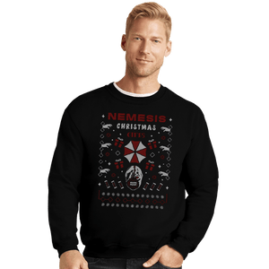 Shirts Crewneck Sweater, Unisex / Small / Black Nemesis Christmas Ugly Sweater