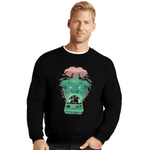Shirts Crewneck Sweater, Unisex / Small / Black Green Pocket Gaming