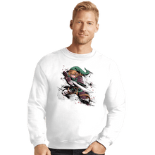 Load image into Gallery viewer, Secret_Shirts Crewneck Sweater, Unisex / Small / White Samurai Hero Of Time
