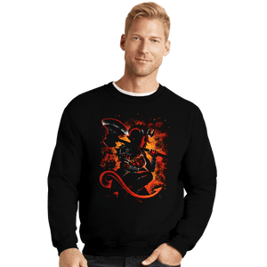 Daily_Deal_Shirts Crewneck Sweater, Unisex / Small / Black The Tiefling Warrior