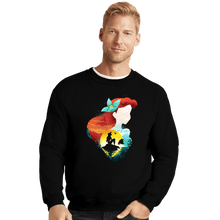 Load image into Gallery viewer, Secret_Shirts Crewneck Sweater, Unisex / Small / Black Ariel Shadows
