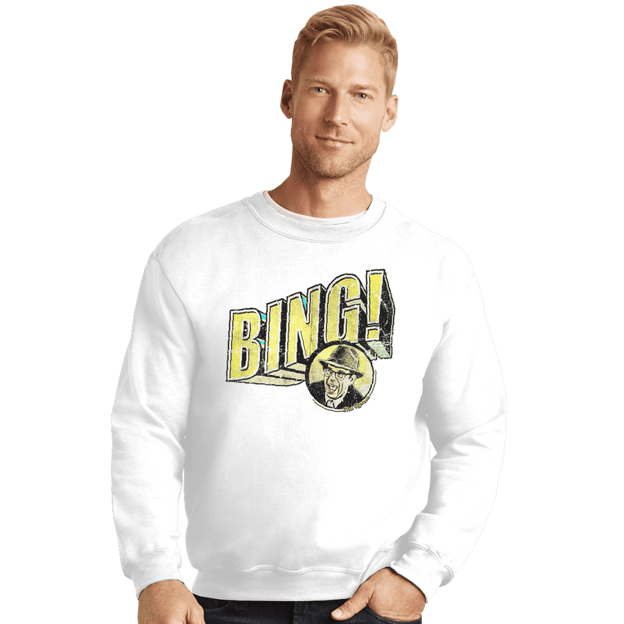 Shirts Crewneck Sweater, Unisex / Small / White Bing