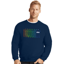 Load image into Gallery viewer, Secret_Shirts Crewneck Sweater, Unisex / Small / Navy Tardis Trail
