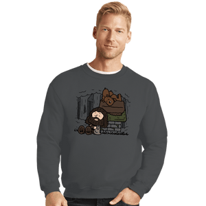 Daily_Deal_Shirts Crewneck Sweater, Unisex / Small / Charcoal Rubeus Brown