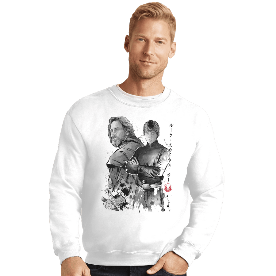 Shirts Crewneck Sweater, Unisex / Small / White Old And Young Jedi