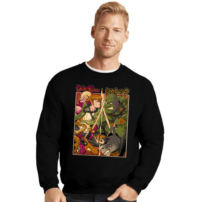 Daily_Deal_Shirts Crewneck Sweater, Unisex / Small / Black Samurai Sukubi vs Shurekku