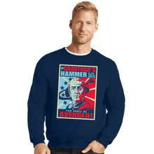 Load image into Gallery viewer, Shirts Crewneck Sweater, Unisex / Small / Navy Grabthar&#39;s Hammer
