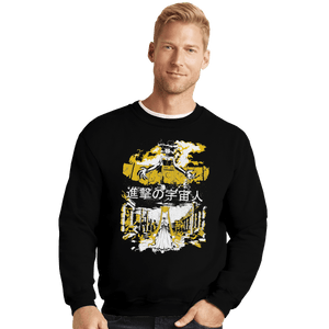 Shirts Crewneck Sweater, Unisex / Small / Black Attack on Moon