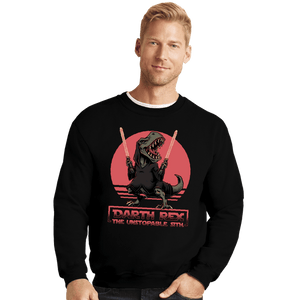 Daily_Deal_Shirts Crewneck Sweater, Unisex / Small / Black Darth Rex