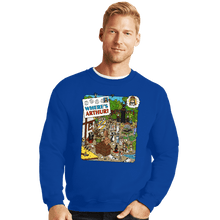 Load image into Gallery viewer, Daily_Deal_Shirts Crewneck Sweater, Unisex / Small / Royal Blue Where&#39;s Arthur

