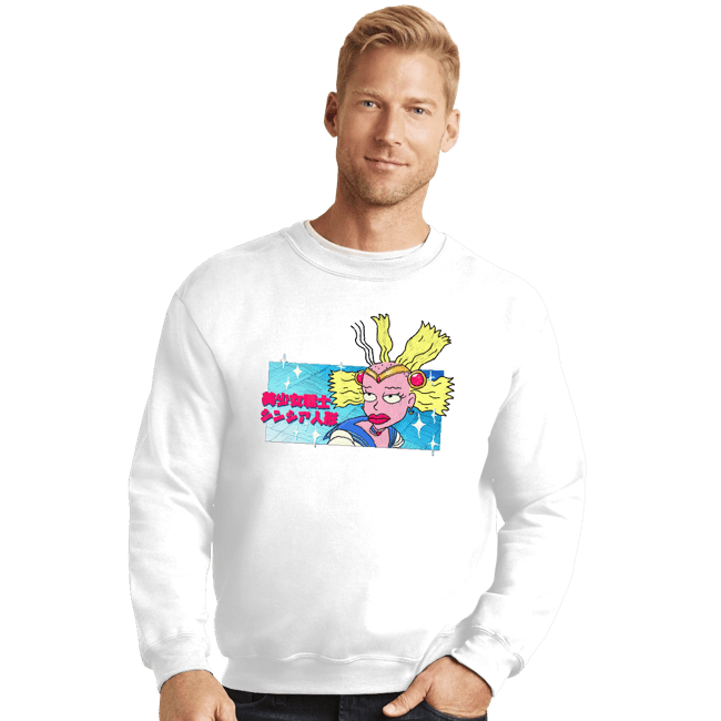 Secret_Shirts Crewneck Sweater, Unisex / Small / White Pretty Guardian Cynthia